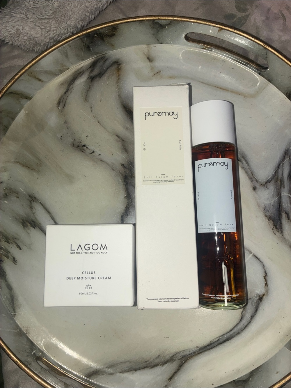 Soft Serum Toner in Amber Bottle - (with Lagom Deep Moisture Cream)